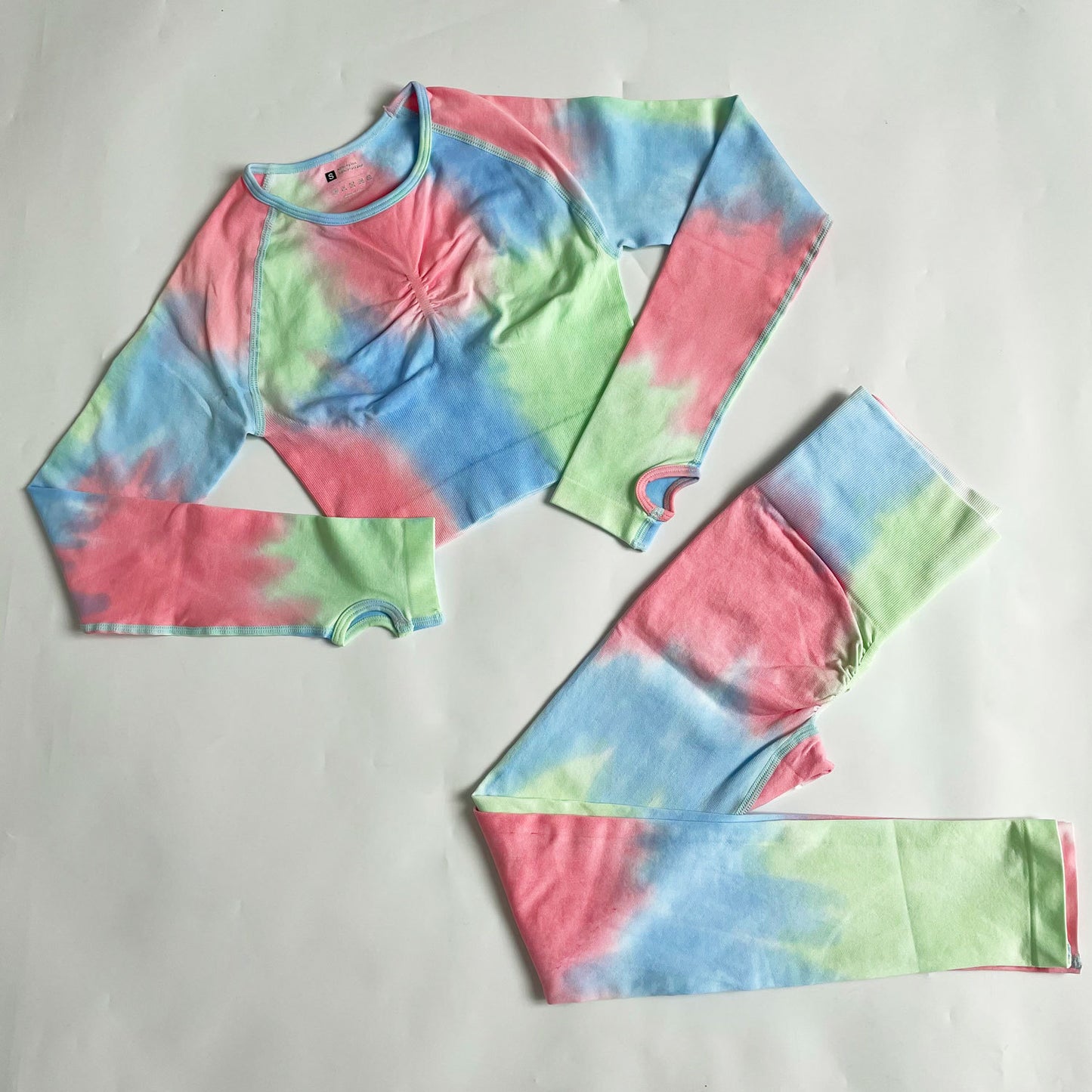 Tie-dye Gradient Quick-drying Sports Gym Suit