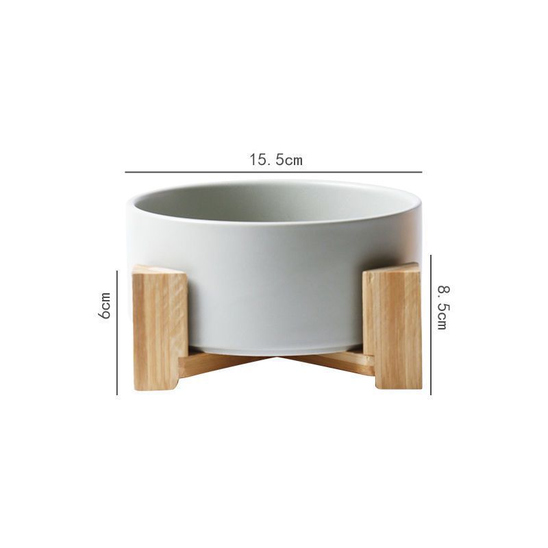 Large Capacity High Stand Ceramic Pet Bowl