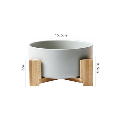 Large Capacity High Stand Ceramic Pet Bowl