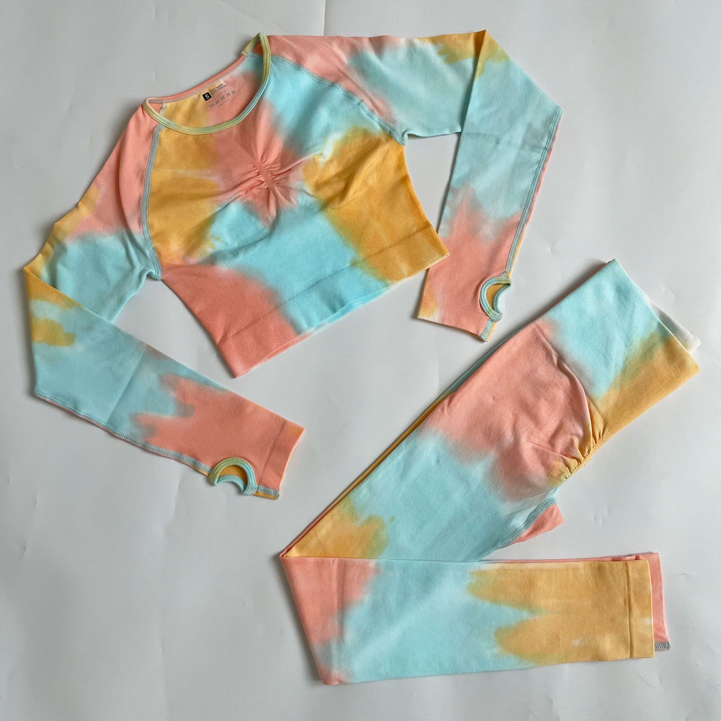 Tie-dye Gradient Quick-drying Sports Gym Suit