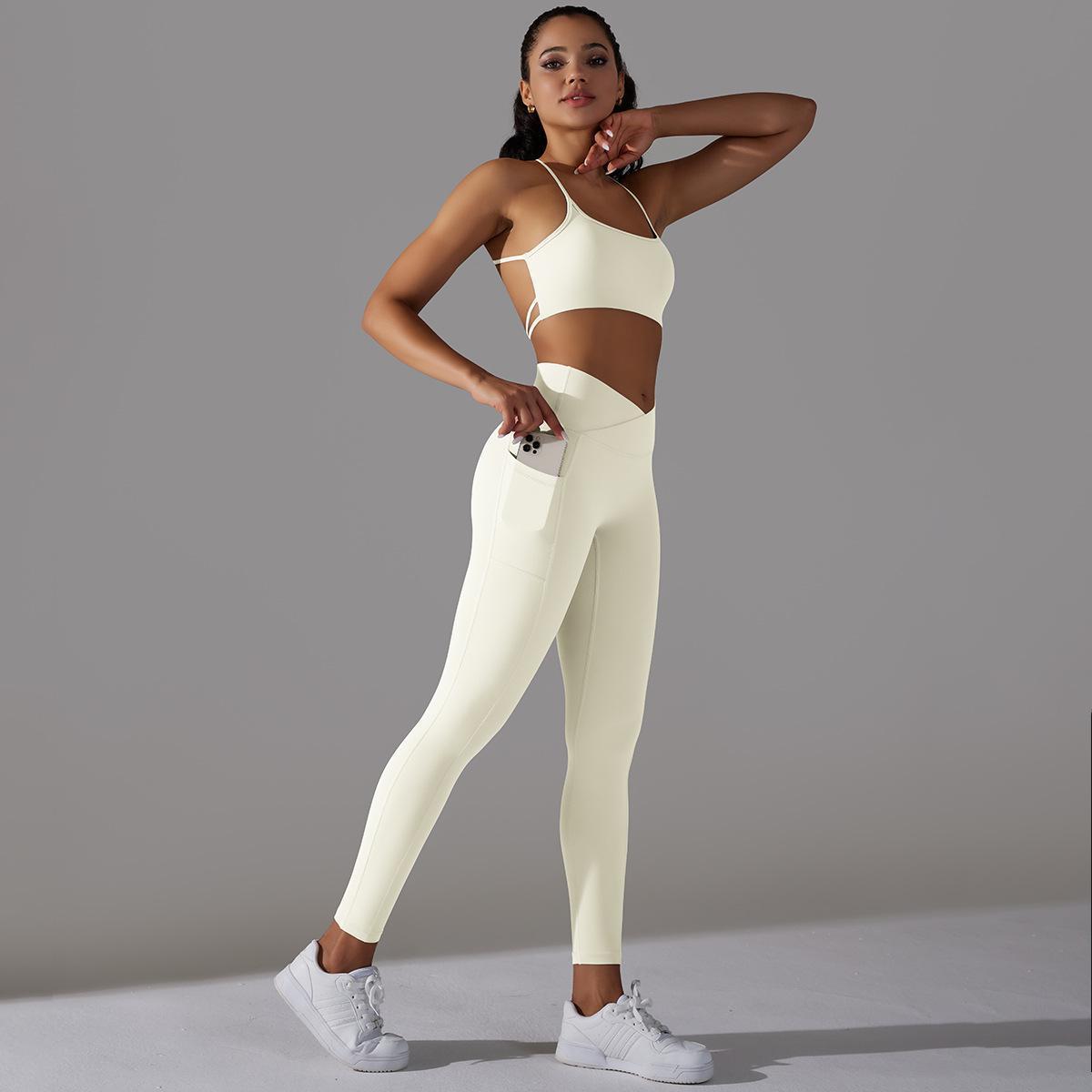 Sling Sports Bra High Waist Hip Lift Tights Suit