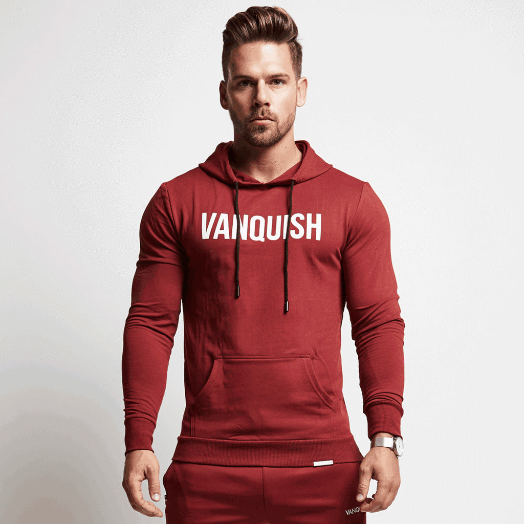 Fitness Men Pullover Hooded Sweater