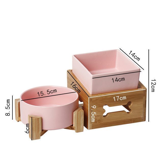 Large Capacity High Stand Ceramic Pet Bowl