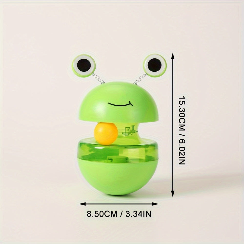 Pets Cat Toy Frog Tumbler Food Dropping Ball